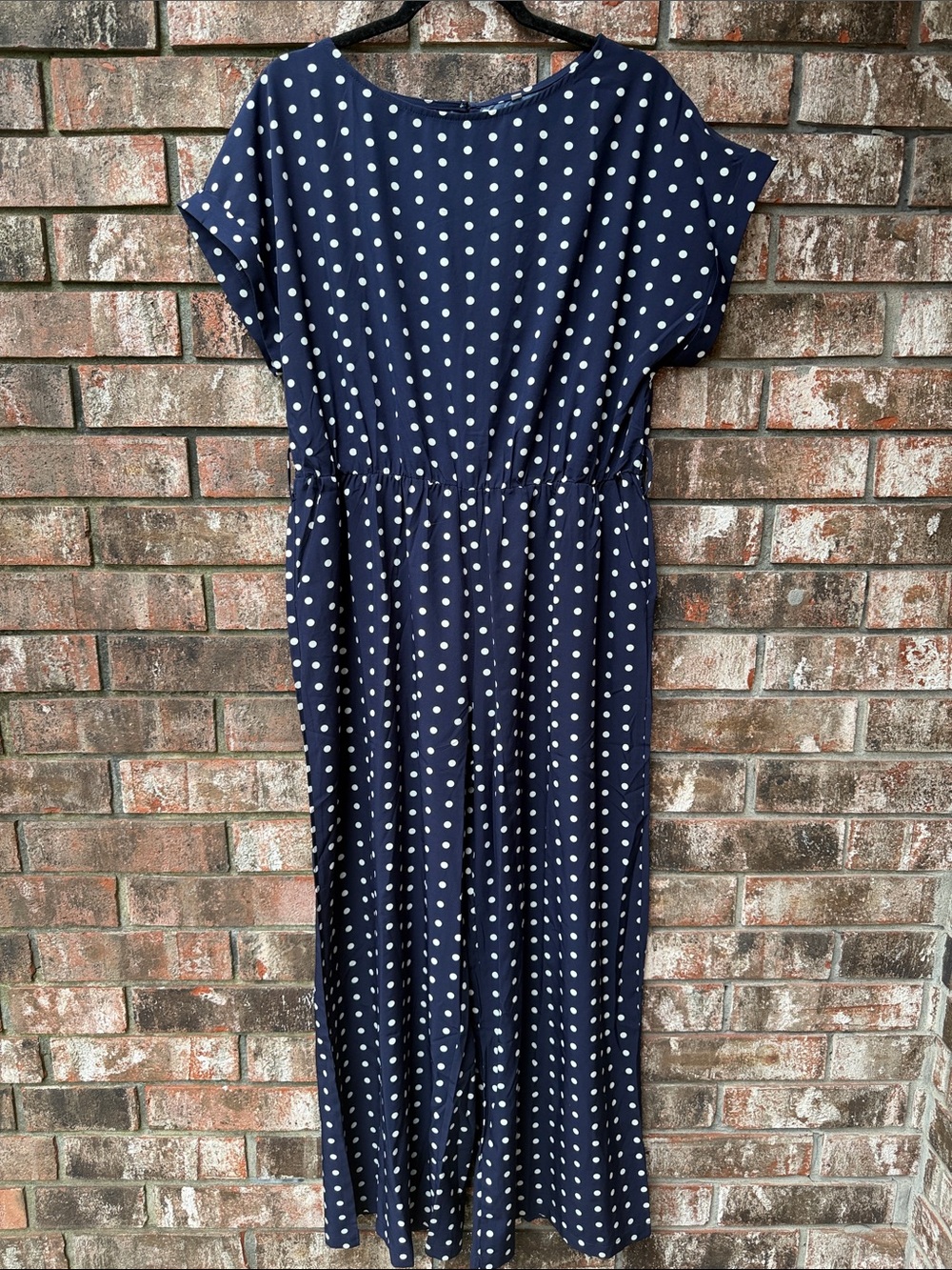 Navy Polka Dot Jumpsuit